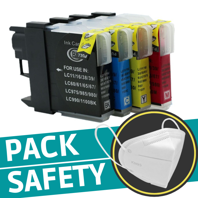 Pack Safety LC980 (4 cartouches + masque FFP2)